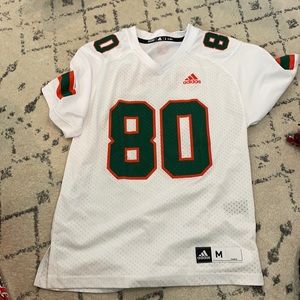 Miami Hurricane Adidas jersey. Number 80